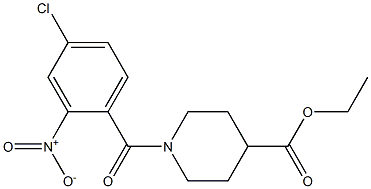 ethyl 1-(4-chloro-2-nitrobenzoyl)piperidine-4-carboxylate Structure