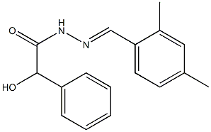 N-[(E)-(2,4-dimethylphenyl)methylideneamino]-2-hydroxy-2-phenylacetamide,,结构式