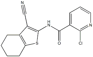 2-chloro-N-(3-cyano-4,5,6,7-tetrahydro-1-benzothiophen-2-yl)pyridine-3-carboxamide Structure