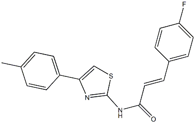 (E)-3-(4-fluorophenyl)-N-[4-(4-methylphenyl)-1,3-thiazol-2-yl]prop-2-enamide Structure