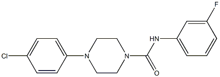 4-(4-chlorophenyl)-N-(3-fluorophenyl)piperazine-1-carboxamide Structure