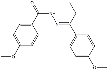 4-methoxy-N-[(E)-1-(4-methoxyphenyl)propylideneamino]benzamide Structure
