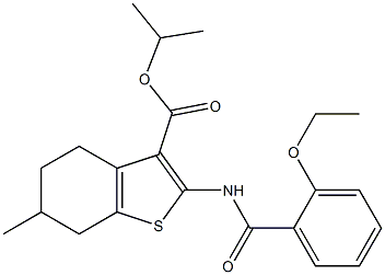 propan-2-yl 2-[(2-ethoxybenzoyl)amino]-6-methyl-4,5,6,7-tetrahydro-1-benzothiophene-3-carboxylate|