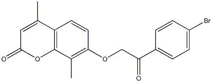 7-[2-(4-bromophenyl)-2-oxoethoxy]-4,8-dimethylchromen-2-one Structure