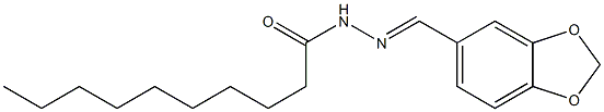 N-[(E)-1,3-benzodioxol-5-ylmethylideneamino]decanamide Structure