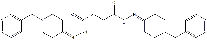N,N'-bis[(1-benzylpiperidin-4-ylidene)amino]butanediamide 结构式