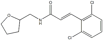 (E)-3-(2,6-dichlorophenyl)-N-(oxolan-2-ylmethyl)prop-2-enamide Structure