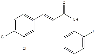 (E)-3-(3,4-dichlorophenyl)-N-(2-fluorophenyl)prop-2-enamide 结构式