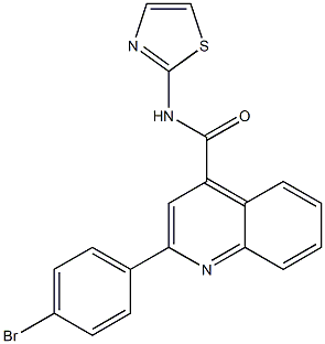 2-(4-bromophenyl)-N-(1,3-thiazol-2-yl)quinoline-4-carboxamide 化学構造式