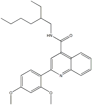 2-(2,4-dimethoxyphenyl)-N-(2-ethylhexyl)quinoline-4-carboxamide Structure