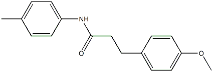 3-(4-methoxyphenyl)-N-(4-methylphenyl)propanamide 化学構造式