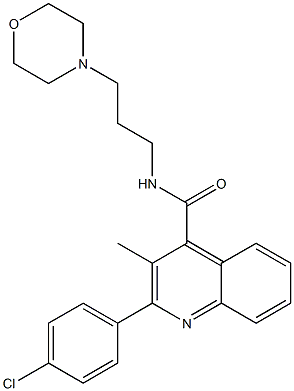 2-(4-chlorophenyl)-3-methyl-N-(3-morpholin-4-ylpropyl)quinoline-4-carboxamide Structure