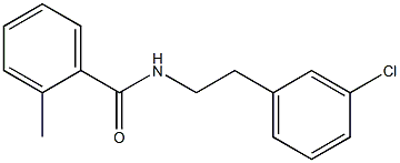 N-[2-(3-chlorophenyl)ethyl]-2-methylbenzamide,,结构式
