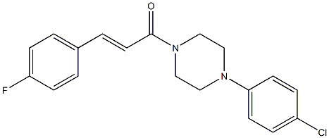 (E)-1-[4-(4-chlorophenyl)piperazin-1-yl]-3-(4-fluorophenyl)prop-2-en-1-one Structure