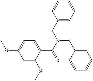 N,N-dibenzyl-2,4-dimethoxybenzamide 化学構造式