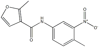 2-methyl-N-(4-methyl-3-nitrophenyl)furan-3-carboxamide 结构式