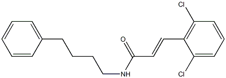 (E)-3-(2,6-dichlorophenyl)-N-(4-phenylbutyl)prop-2-enamide Structure