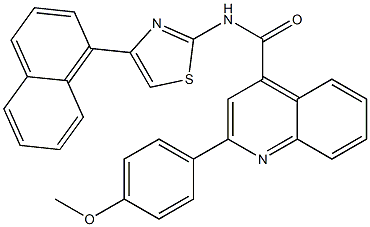 2-(4-methoxyphenyl)-N-(4-naphthalen-1-yl-1,3-thiazol-2-yl)quinoline-4-carboxamide Structure