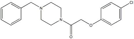 1-(4-benzylpiperazin-1-yl)-2-(4-chlorophenoxy)ethanone,,结构式