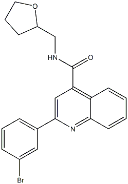 2-(3-bromophenyl)-N-(oxolan-2-ylmethyl)quinoline-4-carboxamide Structure