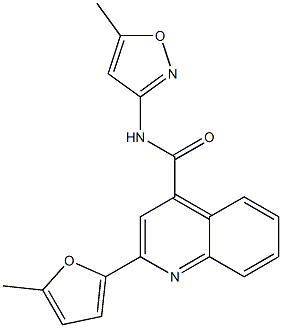 2-(5-methylfuran-2-yl)-N-(5-methyl-1,2-oxazol-3-yl)quinoline-4-carboxamide Struktur