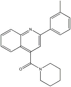 [2-(3-methylphenyl)quinolin-4-yl]-piperidin-1-ylmethanone 化学構造式
