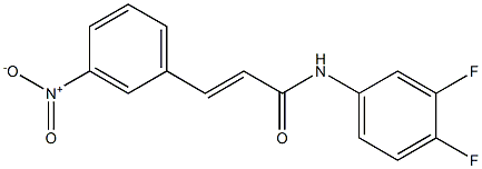 (E)-N-(3,4-difluorophenyl)-3-(3-nitrophenyl)prop-2-enamide 化学構造式