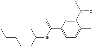 N-heptan-2-yl-4-methyl-3-nitrobenzamide Struktur
