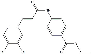 ethyl 4-[[(E)-3-(3,4-dichlorophenyl)prop-2-enoyl]amino]benzoate 化学構造式