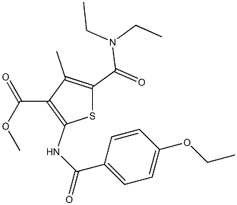 methyl 5-(diethylcarbamoyl)-2-[(4-ethoxybenzoyl)amino]-4-methylthiophene-3-carboxylate