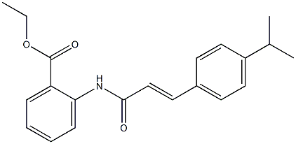 ethyl 2-[[(E)-3-(4-propan-2-ylphenyl)prop-2-enoyl]amino]benzoate Structure