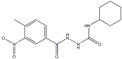 1-cyclohexyl-3-[(4-methyl-3-nitrobenzoyl)amino]urea 化学構造式