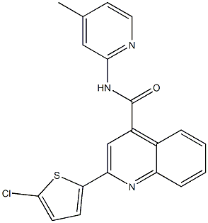 2-(5-chlorothiophen-2-yl)-N-(4-methylpyridin-2-yl)quinoline-4-carboxamide Structure