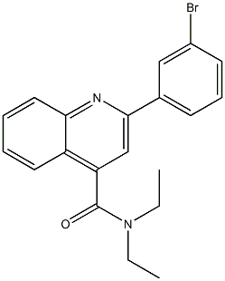 2-(3-bromophenyl)-N,N-diethylquinoline-4-carboxamide Struktur