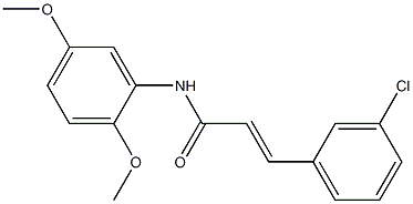 (E)-3-(3-chlorophenyl)-N-(2,5-dimethoxyphenyl)prop-2-enamide,,结构式