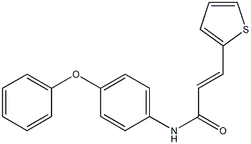 (E)-N-(4-phenoxyphenyl)-3-thiophen-2-ylprop-2-enamide 化学構造式