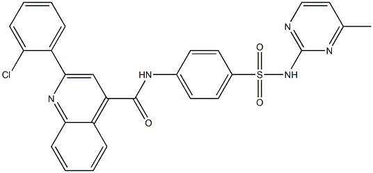 2-(2-chlorophenyl)-N-[4-[(4-methylpyrimidin-2-yl)sulfamoyl]phenyl]quinoline-4-carboxamide Structure