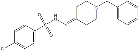 N-[(1-benzylpiperidin-4-ylidene)amino]-4-chlorobenzenesulfonamide Struktur