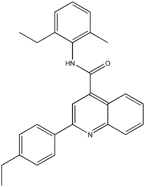 N-(2-ethyl-6-methylphenyl)-2-(4-ethylphenyl)quinoline-4-carboxamide 化学構造式