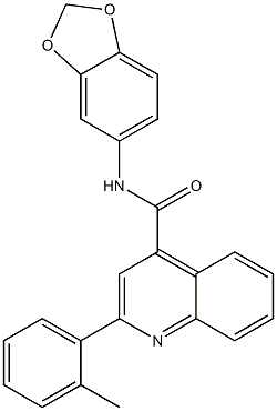 N-(1,3-benzodioxol-5-yl)-2-(2-methylphenyl)quinoline-4-carboxamide Structure