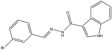 N-[(E)-(3-bromophenyl)methylideneamino]-1H-indole-3-carboxamide Structure