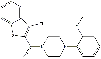 (3-chloro-1-benzothiophen-2-yl)-[4-(2-methoxyphenyl)piperazin-1-yl]methanone Struktur