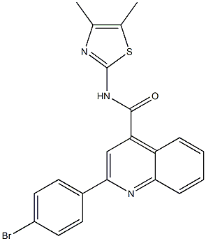 2-(4-bromophenyl)-N-(4,5-dimethyl-1,3-thiazol-2-yl)quinoline-4-carboxamide Structure