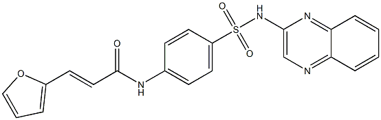 (E)-3-(furan-2-yl)-N-[4-(quinoxalin-2-ylsulfamoyl)phenyl]prop-2-enamide Structure