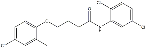 4-(4-chloro-2-methylphenoxy)-N-(2,5-dichlorophenyl)butanamide Structure