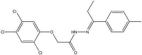 N-[(E)-1-(4-methylphenyl)propylideneamino]-2-(2,4,5-trichlorophenoxy)acetamide Struktur