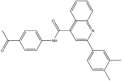 N-(4-acetylphenyl)-2-(3,4-dimethylphenyl)quinoline-4-carboxamide Struktur