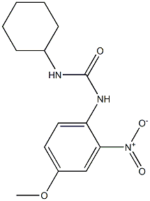 1-cyclohexyl-3-(4-methoxy-2-nitrophenyl)urea 化学構造式