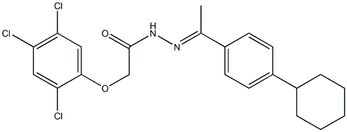 N-[(E)-1-(4-cyclohexylphenyl)ethylideneamino]-2-(2,4,5-trichlorophenoxy)acetamide Structure