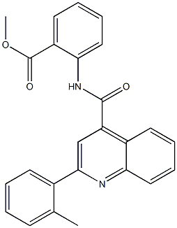 methyl 2-[[2-(2-methylphenyl)quinoline-4-carbonyl]amino]benzoate Structure